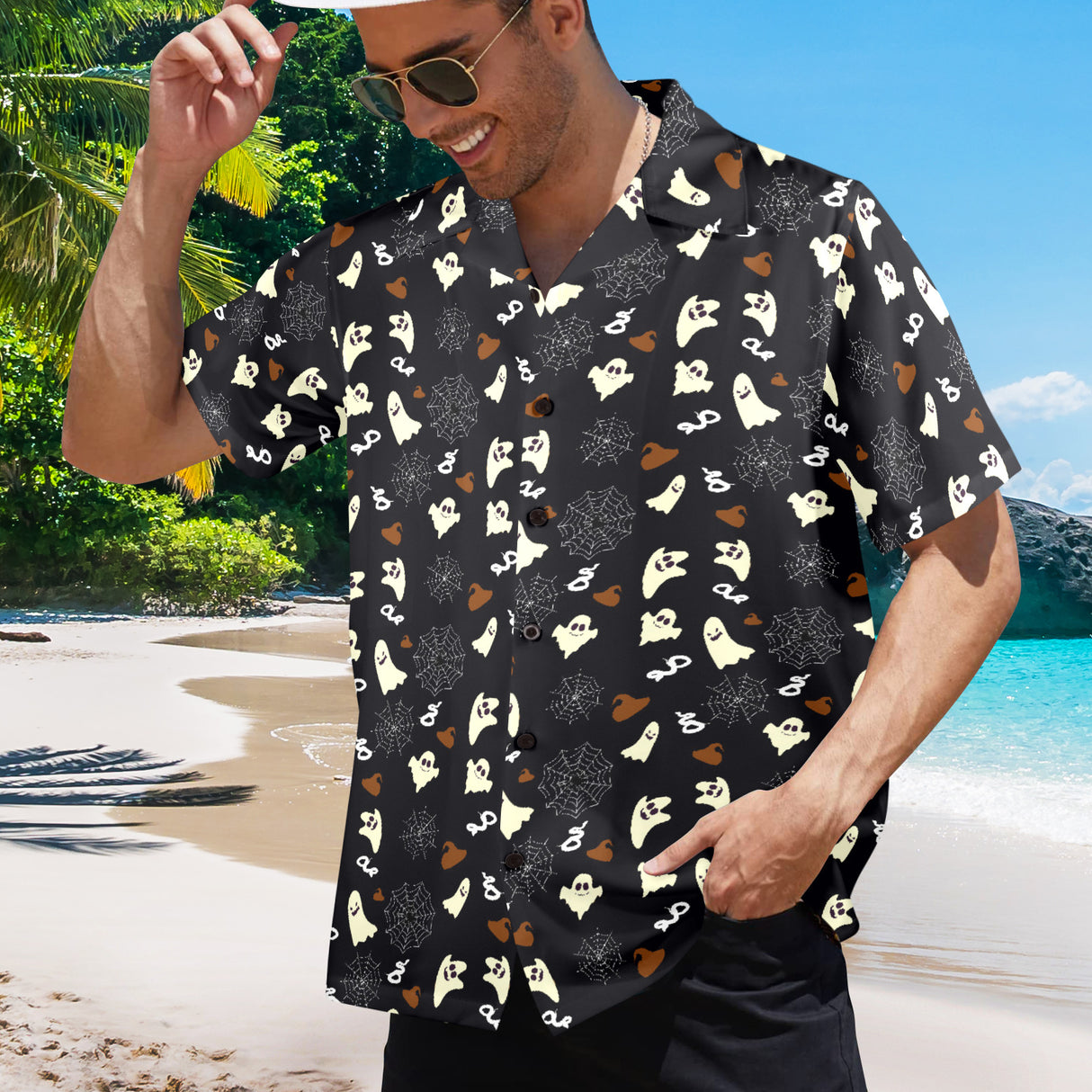 Ghost Halloween Hawaiian Shirt | Button Up Down Shirt