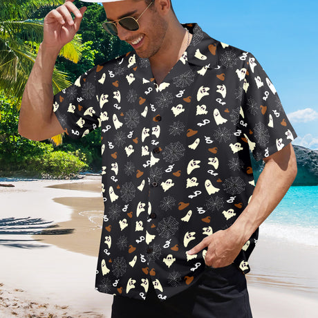 Ghost Halloween Hawaiian Shirt | Button Up Down Shirt