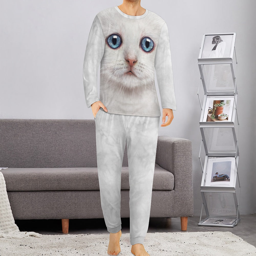 White Kitten Face Pajamas