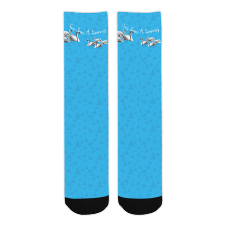 7 Swans Swimming Christmas Socks