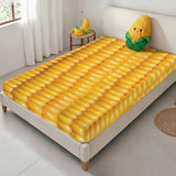 Corn Cob Twin Fitted Sheet – Funny Bedding, 39 x 75 x 15 in