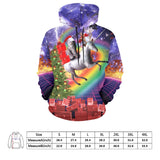 Cat Riding Unicorn Ugly Christmas Sweater Hoodie