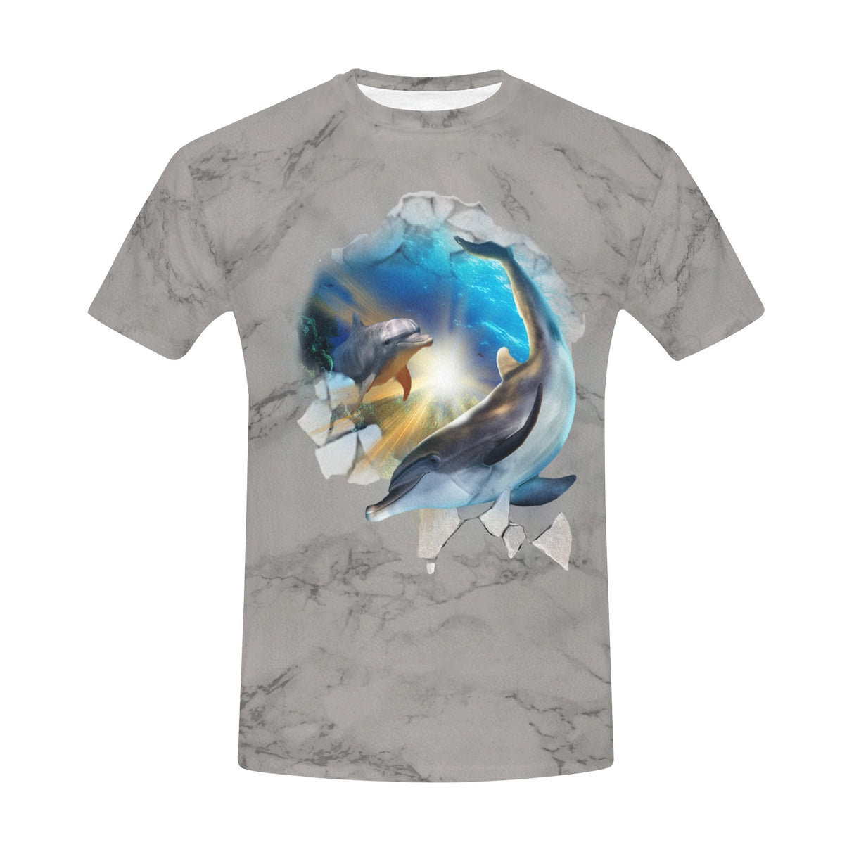 Tie Dye Dolphin Beach AOP Shirt