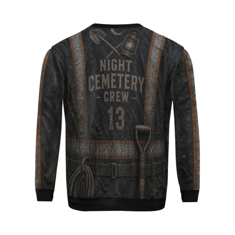 Graveyard Shift Cemetery Worker Halloween Sweatshirt