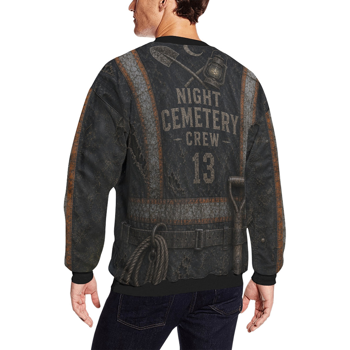 Graveyard Shift Cemetery Worker Halloween Sweatshirt