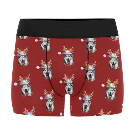 Christmas Husky Santa Boxer Brief Boxers