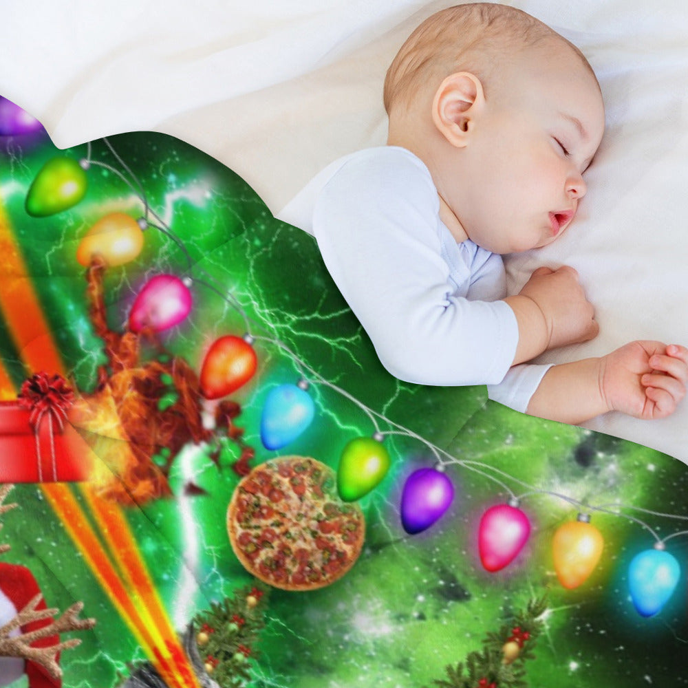 Cat Dinosaur Christmas Throw Blanket