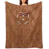 Gingerbread Man Christmas Throw Blanket