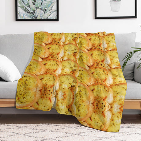 Garlic Bread Throw Blanket