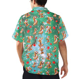 Christmas Space Cat Hawaiian Shirt | Button Up Down Shirt