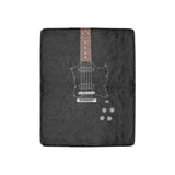 Black Guitar Throw Blanket