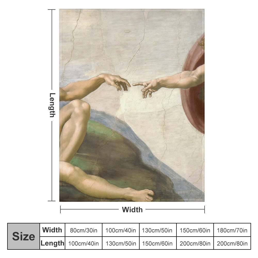 Creation of Adam Throw Blanket