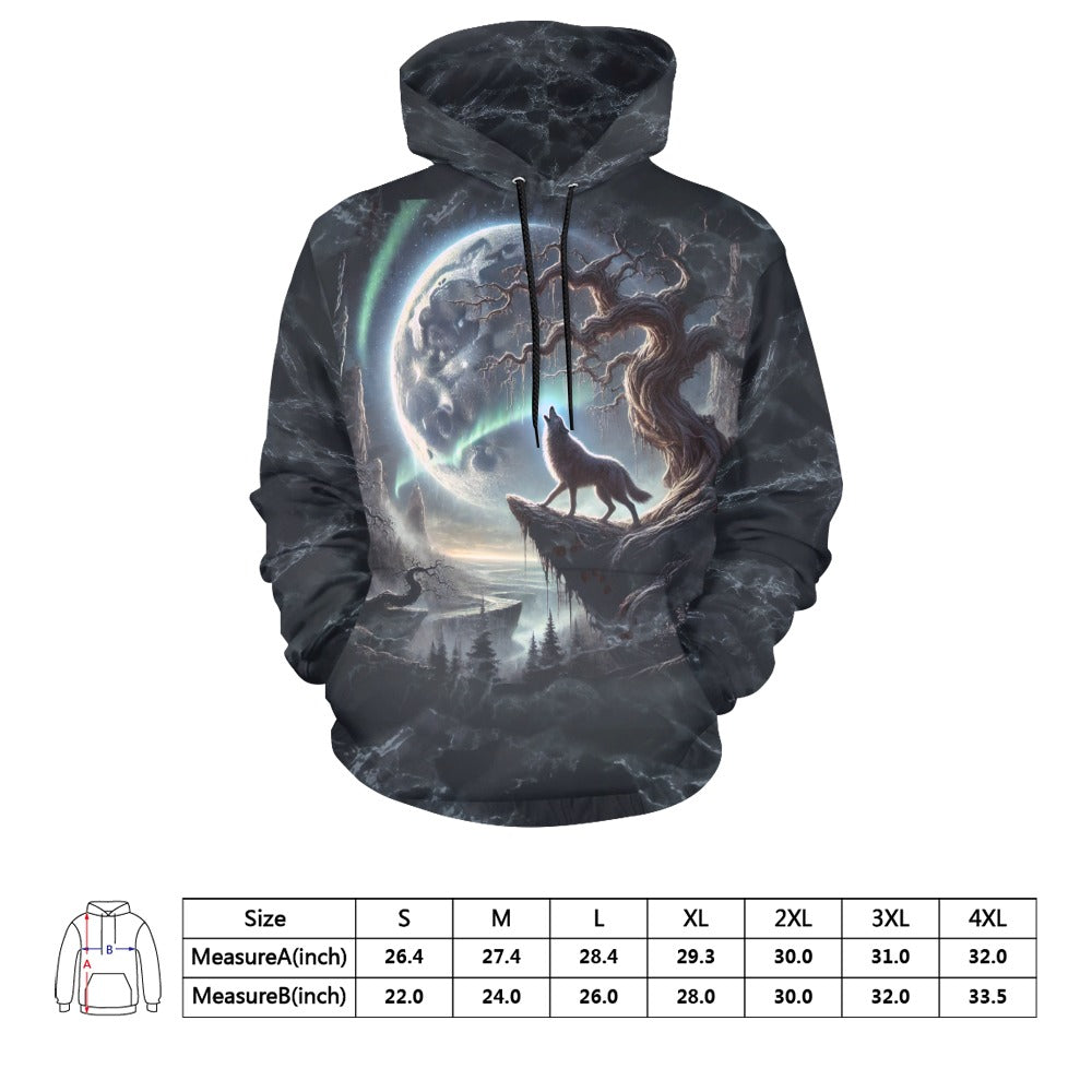 Crescent Moon Wolf Hoodie