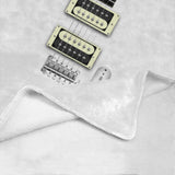White Guitar Throw Blanket