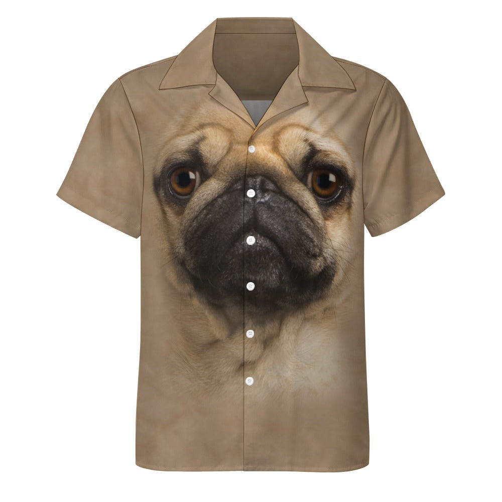 Pug Face Hawaiian Shirt | Button Up Down Shirt