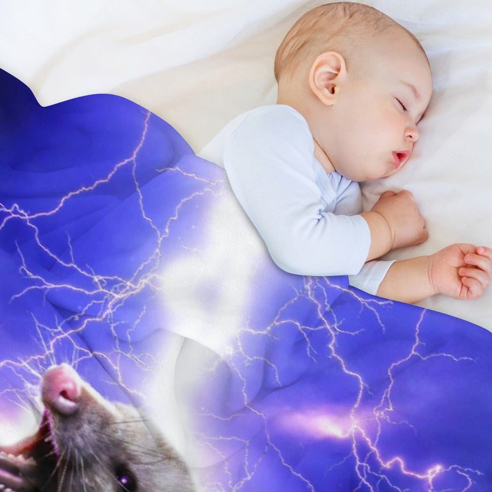 Lightning Possum Throw Blanket
