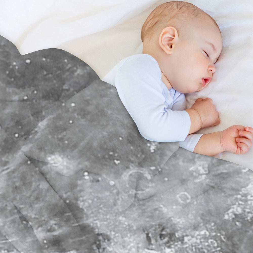 Moon Surface Throw Blanket