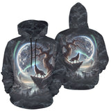 Crescent Moon Wolf Hoodie