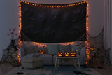 Ghostly faces and hands pressing through stretched black fabric on wall tapestries, product view 5