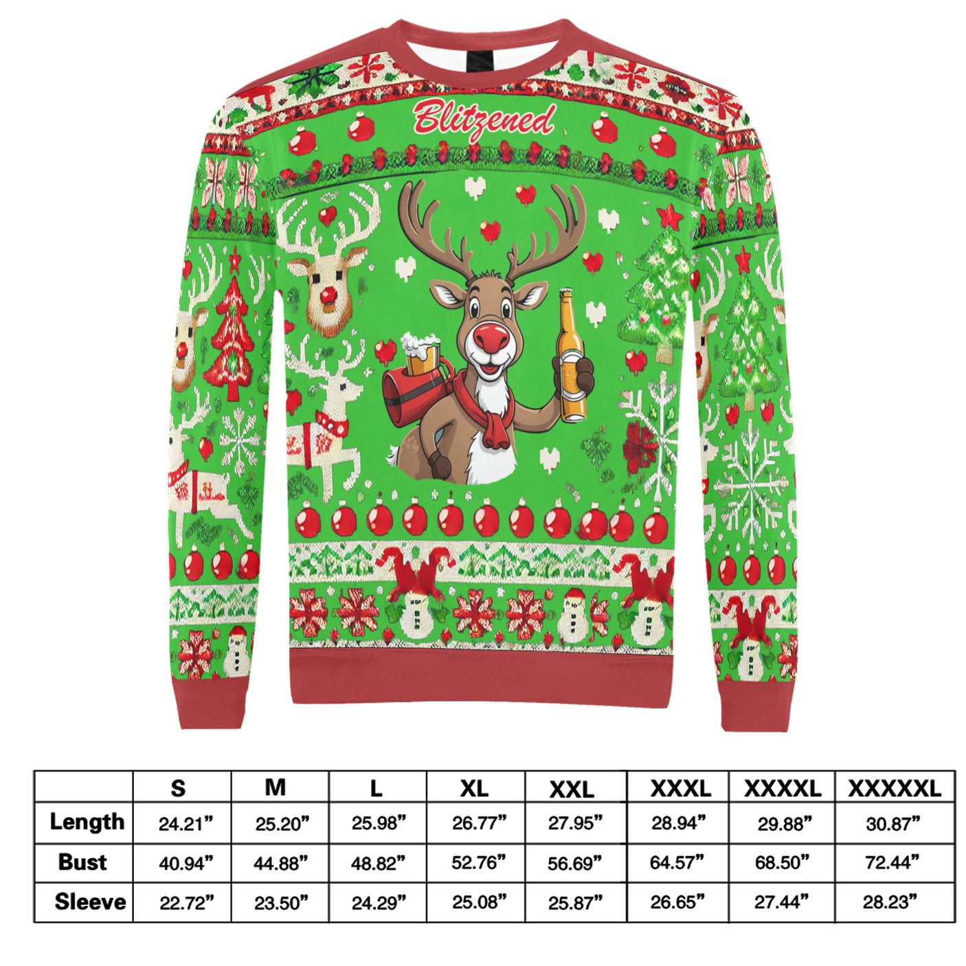 Inappropriate Reindeer Ugly Christmas Sweater