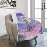 Rainbow Unicorn Christmas Throw Blanket