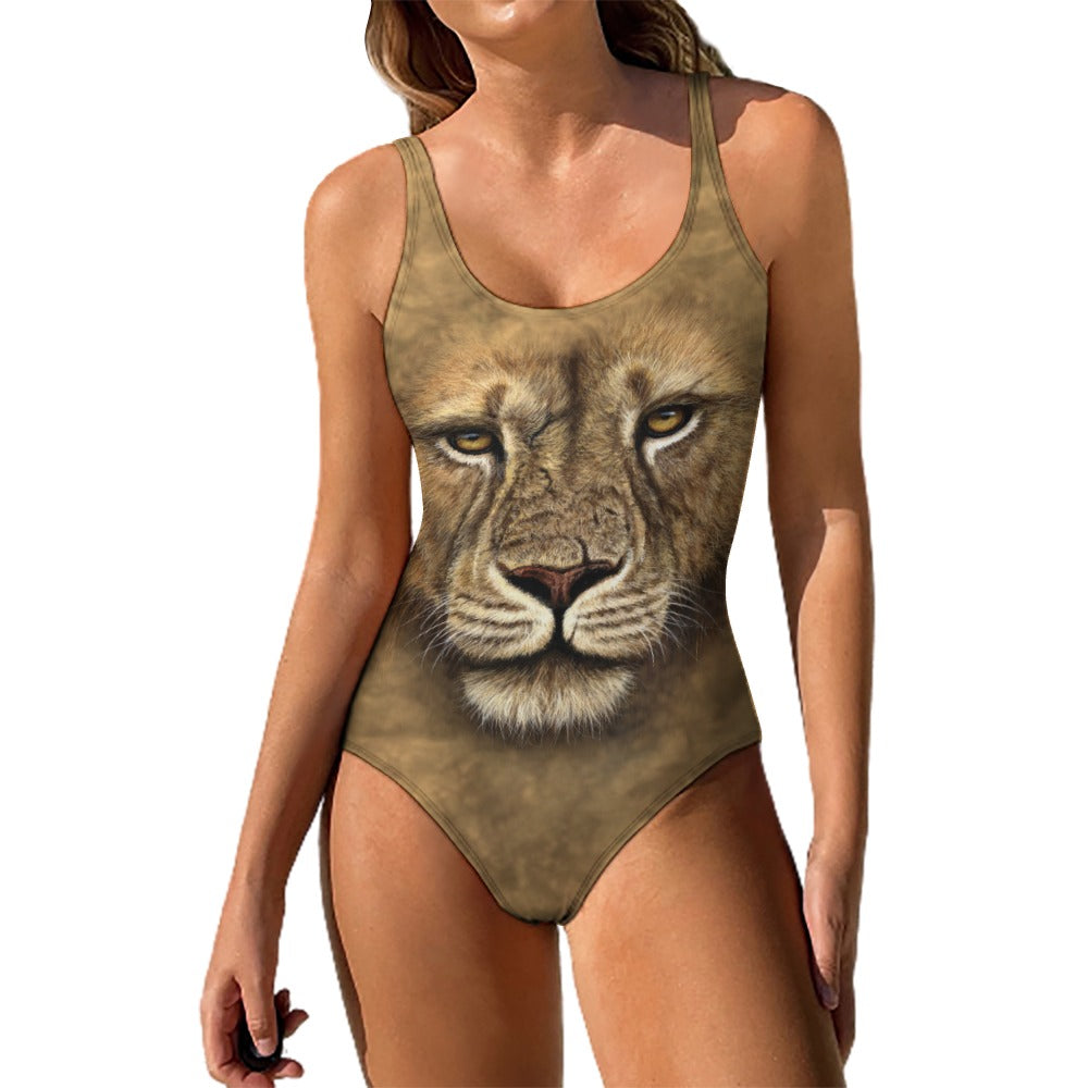 Lion Face One Piece Swimsuit