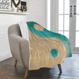 Yin Yang Beach Throw Blanket