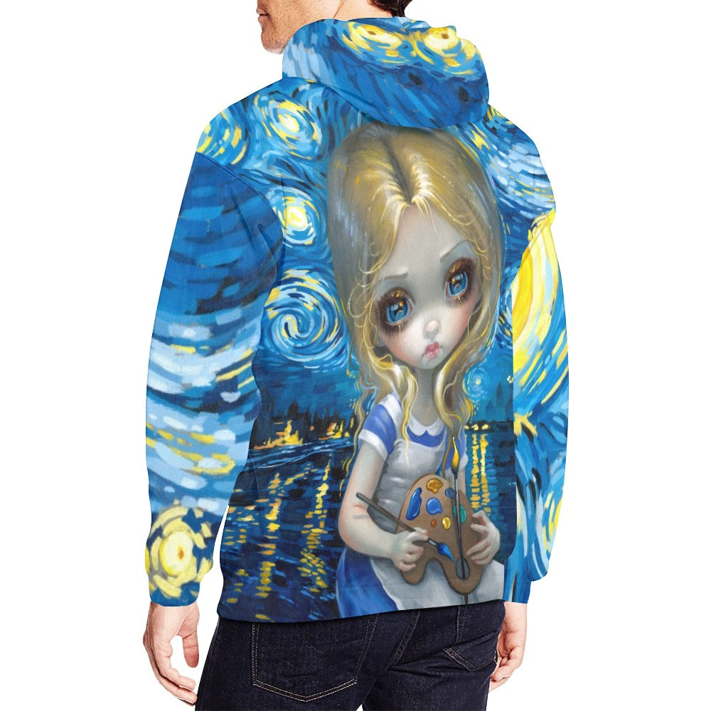 Jasmine Becket-Griffith Alice In A Van Gogh Nocturne Hoodie