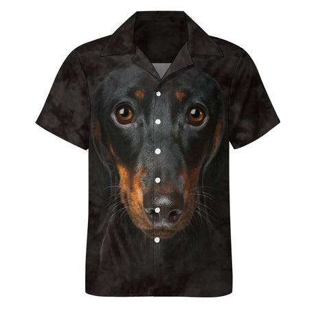 Dachshund Face Hawaiian Shirt | Button Up Down Shirt