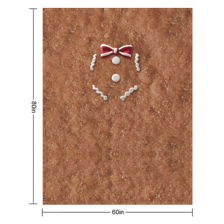 Gingerbread Man Christmas Throw Blanket
