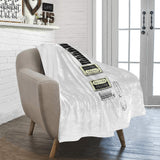 White Guitar Throw Blanket
