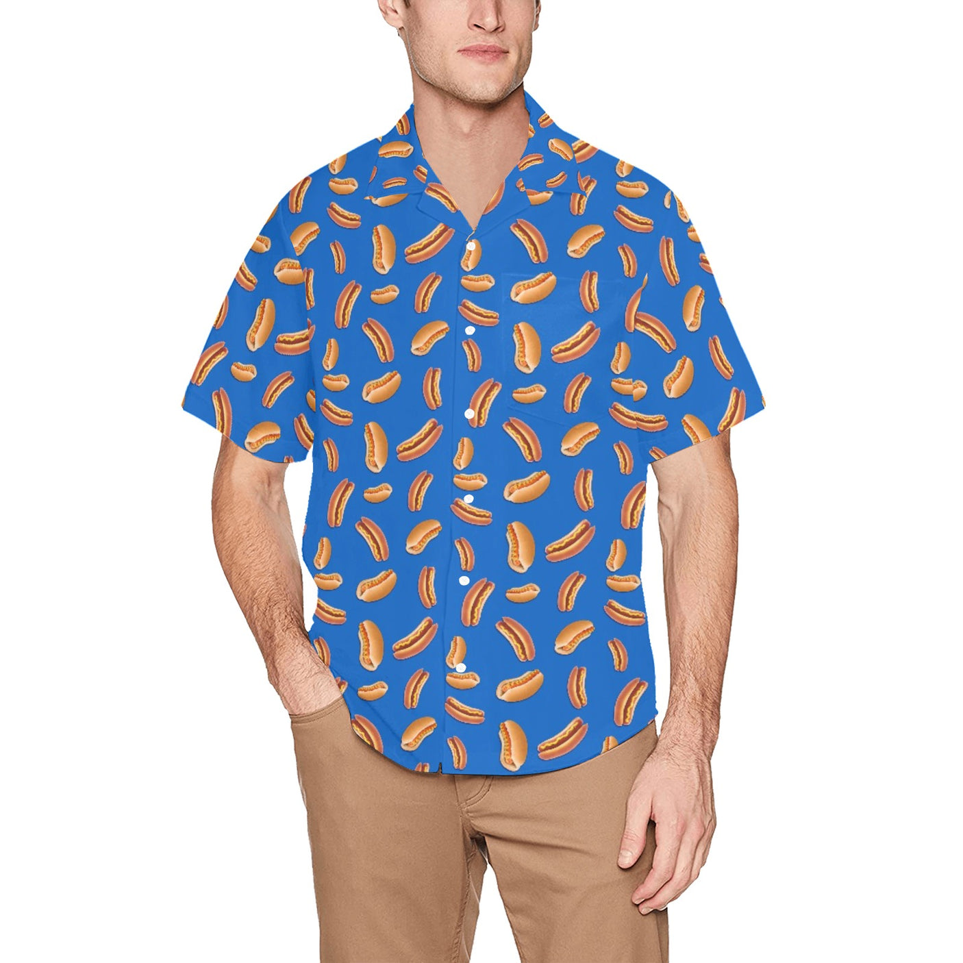 Hot Dog Hawaiian Shirt | Button Up Down Shirt