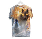 Chemise de loup de feu de glace | T-shirts AOP 3D