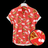Pizza Hawaiian Shirt - Pepperoni Food Button-Up