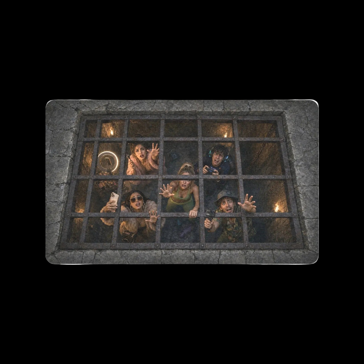 Trapped Souls Dungeon Grate Halloween Doormat – 30 × 18 in