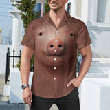 Pig Face Hawaiian Shirt | Button Up Down Shirt