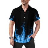 Blue Flame Hawaiian Shirt | Button Up Down Shirt