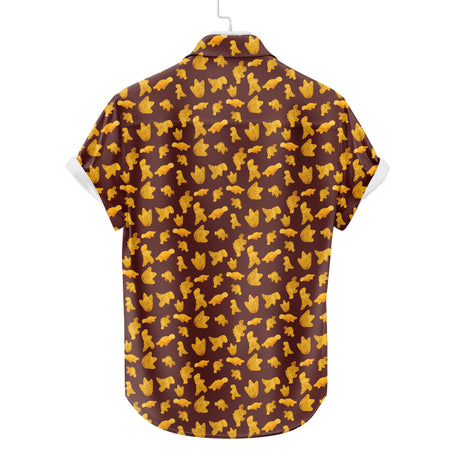 Dinosaur Chicken Nuggets Hawaiian Shirt | Button Up Down Shirt