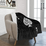 Ace of Spades Card Throw Blanket
