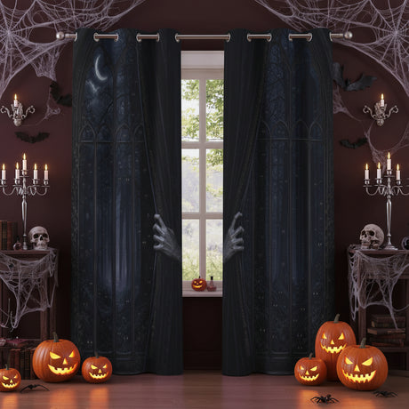 Something Is Opening the Curtains – Gothic Curtain Set
