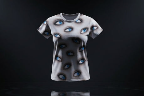 Blue Eyes Pattern Costume Shirt for Women