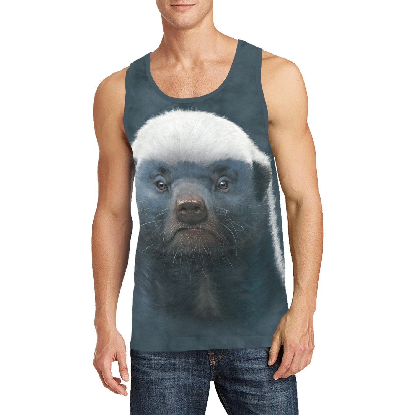 Honey Badger Face Tank Top