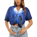 Deep Sea Dolphin Women's Hawaiian Shirt