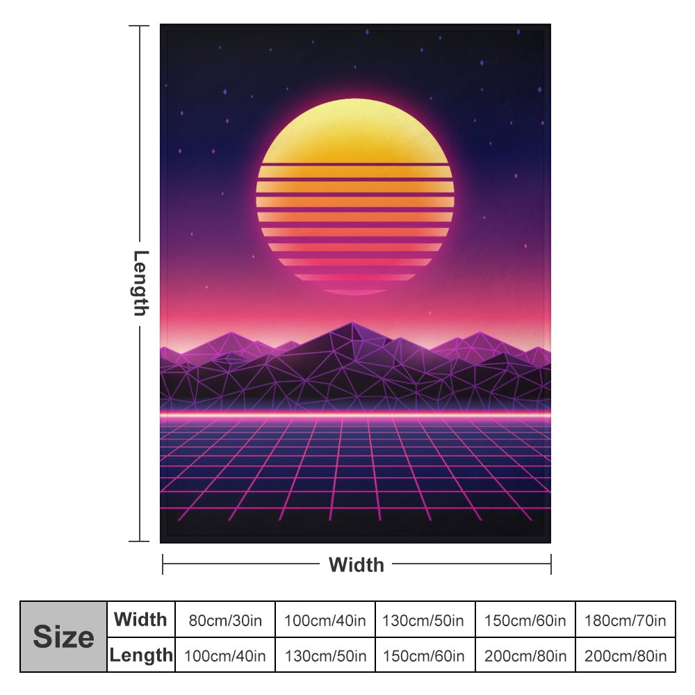 Synthwave Throw Blanket