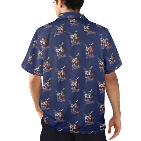 George Washington Riding Shark Hawaiian Shirt