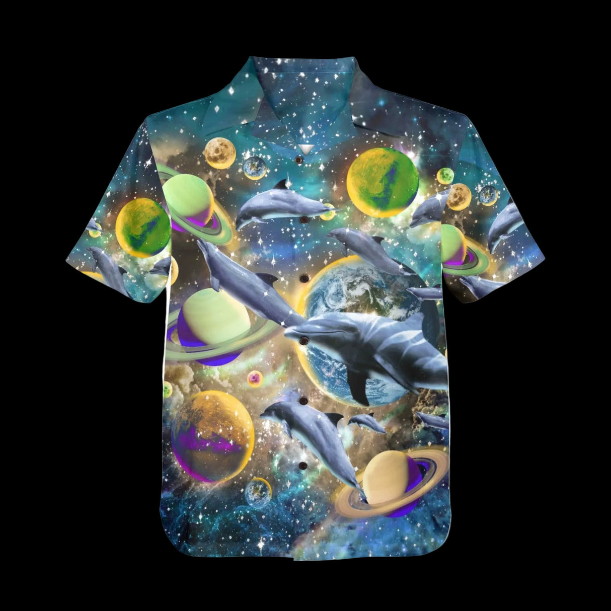 Galaxy Dolphin Hawaiian Shirt