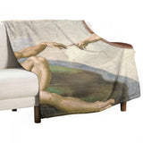 Creation of Adam Throw Blanket