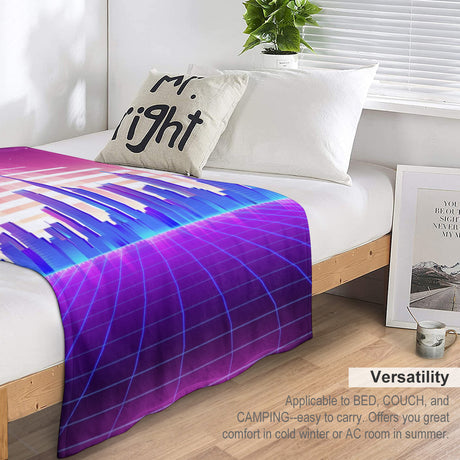Synthwave Throw Blanket