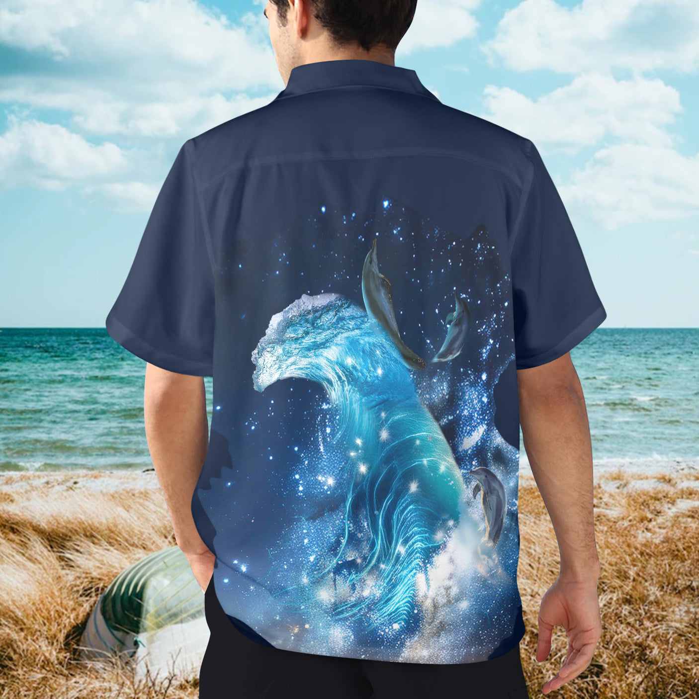 Dolphin Hawaiian Shirt | Button Up Down Shirt
