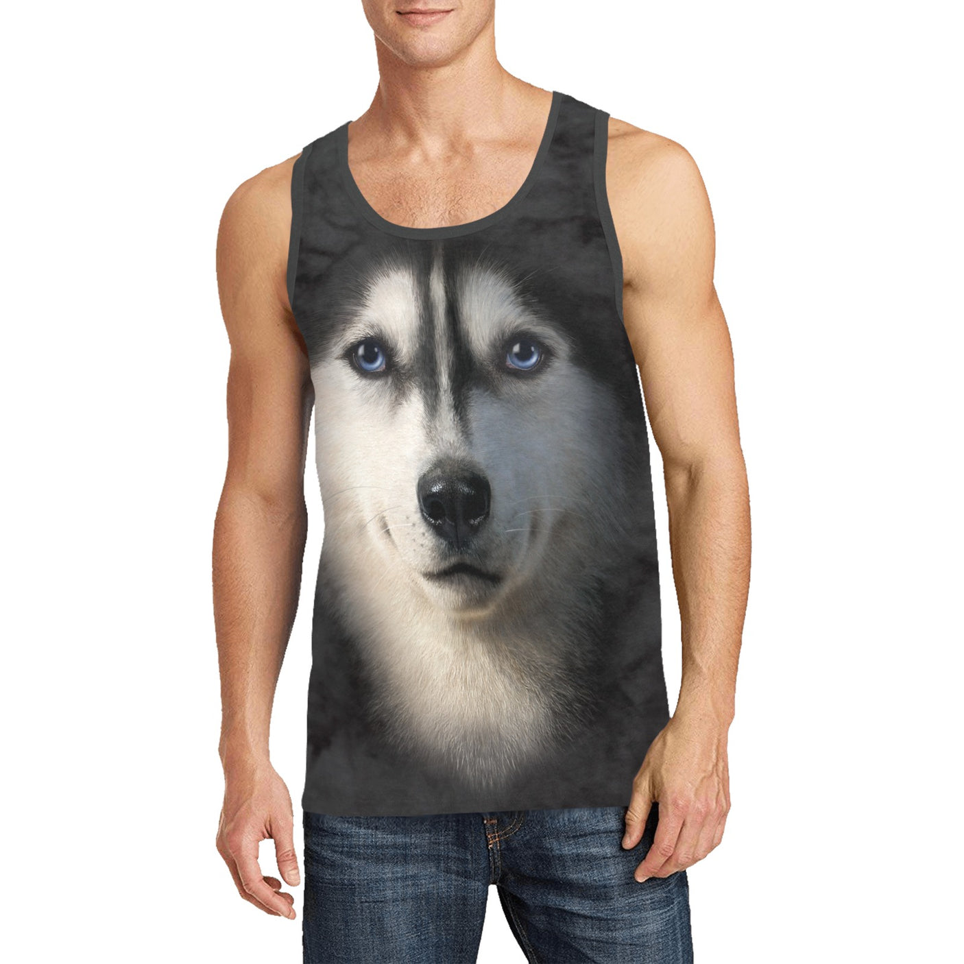 Siberian Husky Face Tank Top